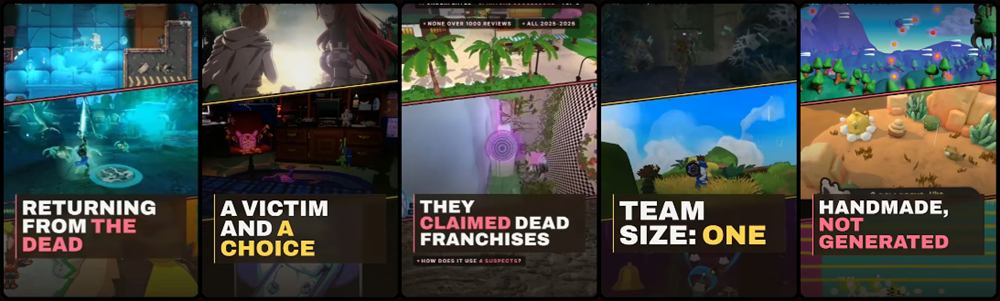 Five recent Underplayed shorts — vertical gameplay clips, each with a bold on-screen hook.